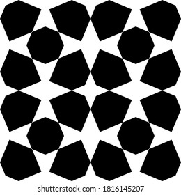 Nahtlose geometrische Ornamente auf der Grundlage traditioneller islamischer Kunst. Schwarze Figuren auf weißem Hintergrund. Großartiges Design für Gewebe, Textilien, Bedeckung, Umhüllung, Papier, Hintergrund.