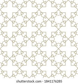 Nahtlose geometrische Ornamente auf der Grundlage traditioneller islamischer Kunst.Braune Farbe.Großartiges Design für Gewebe, Textilien, Deckel, Wickelpapier, Hintergrund.Dünne Linien.