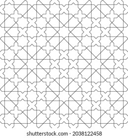 Seamless geometric ornament based on traditional islamic art.Great design for fabric,textile,cover,wrapping paper,background. Thin lines.