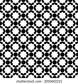 Seamless geometric ornament based on traditional islamic art. Black and white. Great design for fabric,textile,cover,wrapping paper,background.