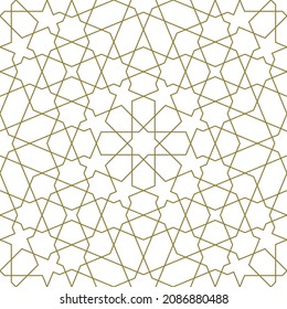 Seamless geometric ornament based on traditional islamic art.Great design for fabric,textile,cover,wrapping paper,background.