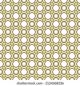 Seamless geometric ornament based on traditional islamic art. Brown color lines.Great design for fabric,textile,cover,wrapping paper,background.