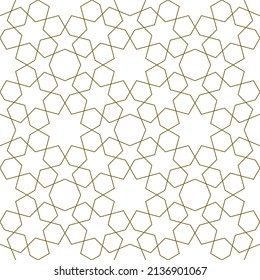 Seamless geometric ornament based on traditional islamic art.Brown color lines.Great design for fabric,textile,cover,wrapping paper,background.