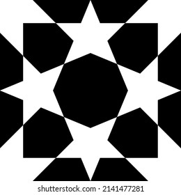 Seamless geometric ornament based on traditional islamic art. Black and white. Great design for fabric,textile,cover,wrapping paper,background.