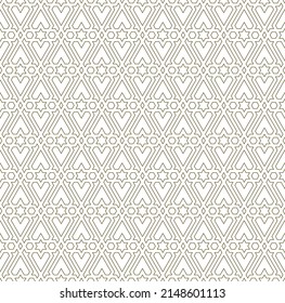 Seamless geometric ornament based on traditional islamic art.Brown color lines.Great design for fabric,textile,cover,wrapping paper,background.