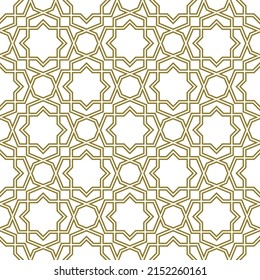 Nahtlose geometrische Ornamente auf der Grundlage traditioneller islamischer Kunst.Braune Linien.Großartiges Design für Gewebe, Textilien, Deckel, Umhüllung, Papier, Hintergrund.