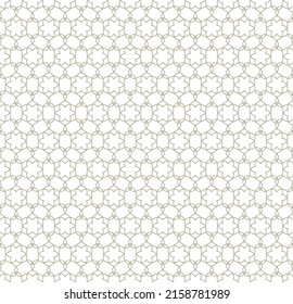 Seamless geometric ornament based on traditional islamic art.Brown color lines.Great design for fabric,textile,cover,wrapping paper,background.Thin lines.