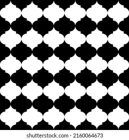Seamless geometric ornament based on traditional islamic art. Black and white. Great design for fabric,textile,cover,wrapping paper,background.