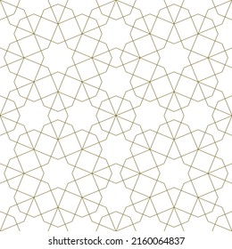 Seamless geometric ornament based on traditional islamic art.Brown color lines.Great design for fabric,textile,cover,wrapping paper,background.