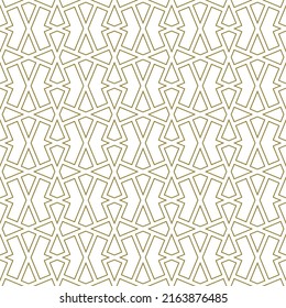 Seamless geometric ornament based on traditional islamic art. Brown color lines.Great design for fabric,textile,cover,wrapping paper,background.