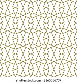 Seamless geometric ornament based on traditional islamic art. Brown color lines.Great design for fabric,textile,cover,wrapping paper,background.