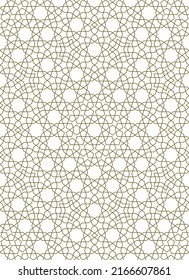 Seamless geometric ornament based on traditional islamic art.Brown color lines.Great design for fabric,textile,cover,wrapping paper,background.