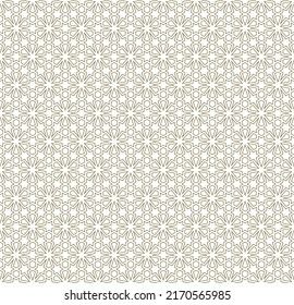 Seamless geometric ornament based on traditional islamic art.Brown contoured lines.Great design for fabric,textile,cover,wrapping paper,background.