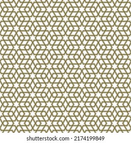 Seamless geometric ornament based on traditional islamic art.Brown color lines.Great design for fabric,textile,cover,wrapping paper,background.