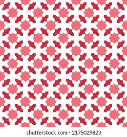Seamless geometric ornament based on traditional islamic art. Pink ,red and white colors.. Great design for fabric,textile,cover,wrapping paper,background.