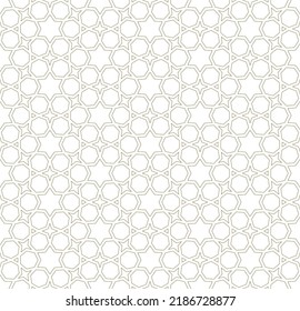 Seamless geometric ornament based on traditional islamic art.Brown contoured lines.Great design for fabric,textile,cover,wrapping paper,background.