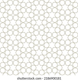 Seamless geometric ornament based on traditional islamic art.Brown color lines.Great design for fabric,textile,cover,wrapping paper,background.