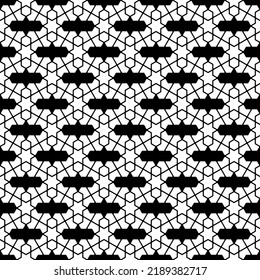 Seamless geometric ornament based on traditional islamic art.Black color lines.