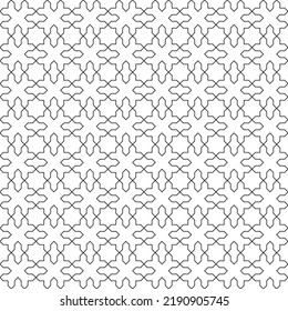 Seamless geometric ornament based on traditional islamic art.Black color lines.
