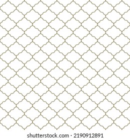 Seamless geometric ornament based on traditional islamic art.Brown color lines.Great design for fabric,textile,cover,wrapping paper,background.