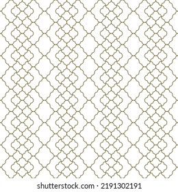 Nahtlose geometrische Ornamente auf der Grundlage traditioneller islamischer Kunst.Braune Farblinien.Großartiges Design für Gewebe, Textilien, Deckel, Wickelpapier, Hintergrund.