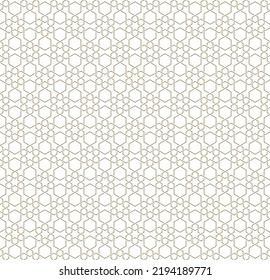 Seamless geometric ornament based on traditional islamic art.Brown color lines.Great design for fabric,textile,cover,wrapping paper,background.
