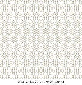 Seamless geometric ornament based on traditional islamic art.Brown color lines.Great design for fabric,textile,cover,wrapping paper,background.