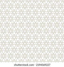 Ornamento geométrico sin foco basado en el arte islámico tradicional.Líneas de color marrón.Gran diseño para tela, textil, cubierta, papel envolvente, fondo.