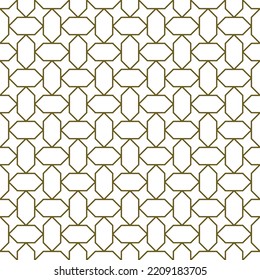 Seamless geometric ornament based on traditional islamic art.Brown color lines.Great design for fabric,textile,cover,wrapping paper,background.
