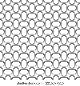 Nahtlose geometrische Ornamente auf der Grundlage traditioneller islamischer Kunst. Schwarz-Weiß. Großartiges Design für Gewebe, Textilien, Deckel, Umhüllungspapier, Hintergrund.