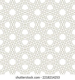 Ornamento geométrico sin soldadura basado en el arte islámico tradicional.Líneas de color marrón.Gran diseño para tela,textil,cubierta,papel de envoltura,fondo.Líneas con contorno