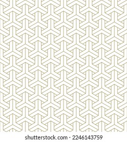 Seamless geometric ornament based on traditional islamic art.Brown color lines.Great design for fabric,textile,cover,wrapping paper,background.