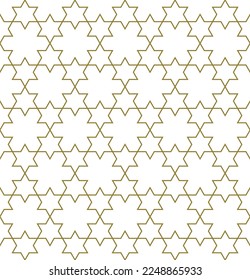 Seamless geometric ornament based on traditional islamic art.Brown color lines.Great design for fabric,textile,cover,wrapping paper,background.