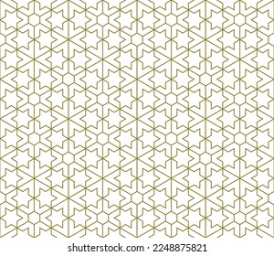 Nahtlose geometrische Ornamente auf der Grundlage traditioneller islamischer Kunst.Braune Farblinien.Großartiges Design für Gewebe, Textilien, Deckel, Wickelpapier, Hintergrund.