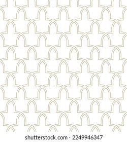 Seamless geometric ornament based on traditional islamic art. Brown color lines.Great design for fabric,textile,cover,wrapping paper,background.