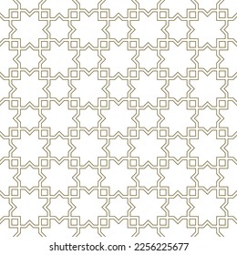 Seamless geometric ornament based on traditional islamic art.Brown color lines. For fabric,textile,cover,wrapping paper,background and lasercutting.