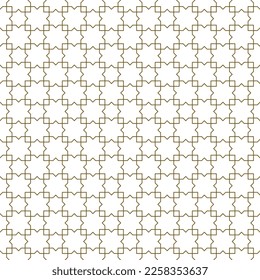 Seamless geometric ornament based on traditional islamic art.Brown color lines. For fabric,textile,cover,wrapping paper,background and lasercutting.