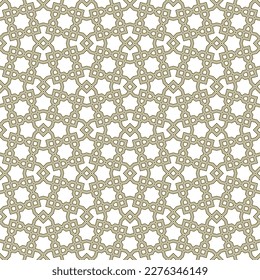 Seamless geometric ornament based on traditional islamic art.Brown color lines. For fabric,textile,cover,wrapping paper,background and lasercutting.