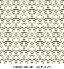 Seamless geometric ornament based on traditional islamic art.Brown color lines.