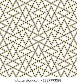Seamless geometric ornament based on traditional islamic art.Brown color lines. For fabric,textile,cover,wrapping paper,background and lasercutting.