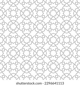 Nahtlose geometrische Ornamente auf der Grundlage traditioneller islamischer Kunst. Schwarz-Weiß. Für Gewebe, Textilien, Deckel, Umhüllungspapier, Hintergrund.
