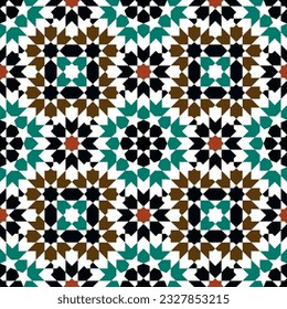 Seamless geometric ornament based on traditional islamic art.For fabric,textile,cover,wrapping paper,background