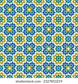Seamless geometric ornament based on traditional islamic art.For fabric,textile,cover,wrapping paper,background