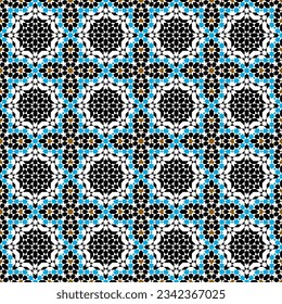 Seamless geometric ornament based on traditional islamic art.Zellij tile
