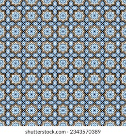Ornamento geométrico sin soldadura basado en el arte islámico tradicional.Tejido zellij