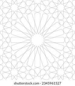 Seamless geometric ornament based on traditional islamic art.Brown color lines. For fabric,textile,cover,wrapping paper,background and lasercutting.