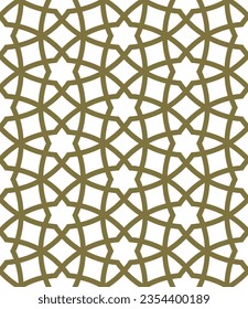 Ornamento geométrico sin foco basado en el arte islámico tradicional.Líneas de color marrón. Para tela,textil,cubierta,papel envolvente,fondo y corte láser.