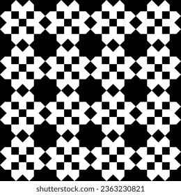 Seamless geometric ornament based on traditional islamic art. Black and white. Great design for fabric,textile,cover,wrapping paper,background.