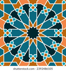 Seamless geometric ornament based on traditional islamic art