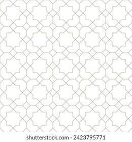 Ornamento geométrico sin soldadura basado en el arte islámico tradicional. Para tela, textil, cubierta, papel envolvente, fondo.